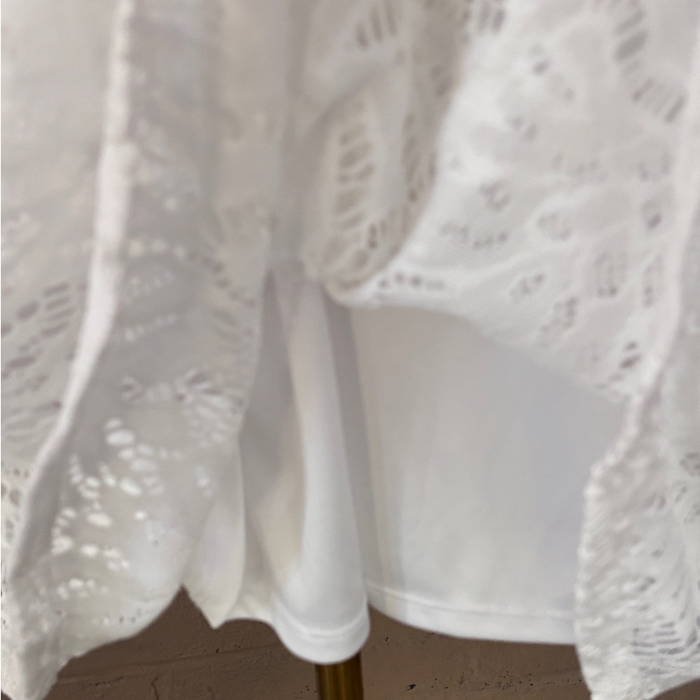 Lilly Pulitzer NWOT white lace peplum dress 4 - Picture 8 of 12